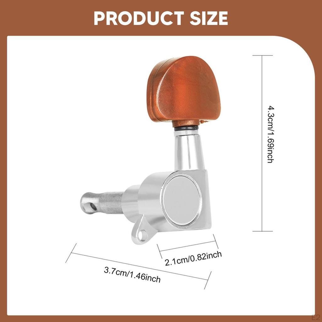 6x Guitar String Tuning Pegs with 6 Screws Musical Instruments Repair Guitarist Gifts Parts