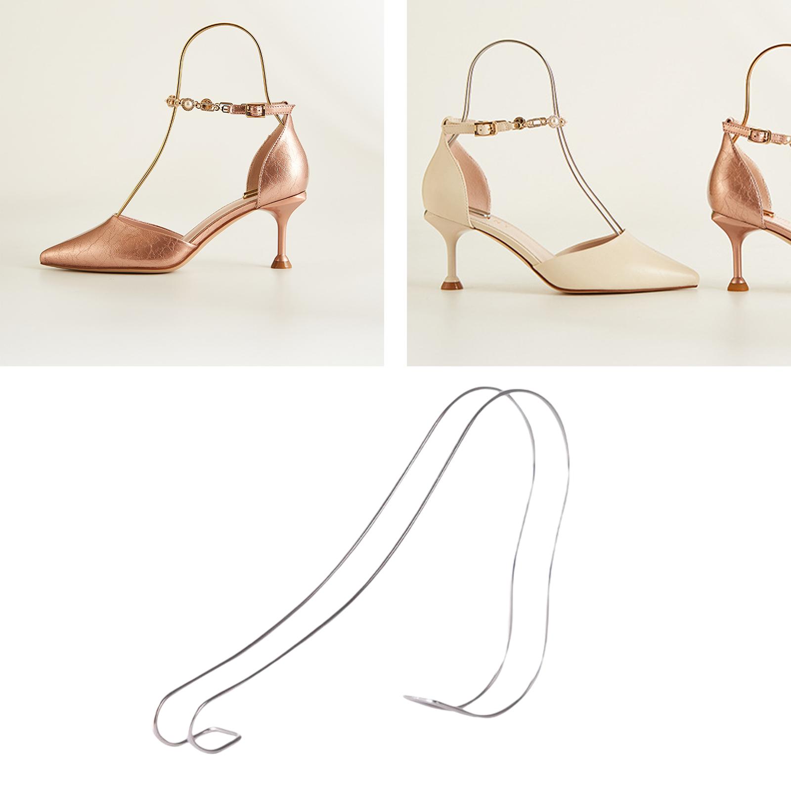 

display for shoe Stand Inserts High-Heeled Sandal Holder for Shopping Cloakroom серебряный