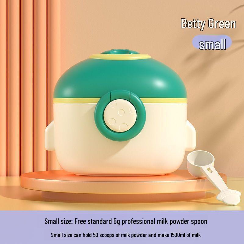 Portable Baby Milk Powder Travel Storage Box with Moisture-Proof Sealed Compartments for Complementary Food and Rice Powder.