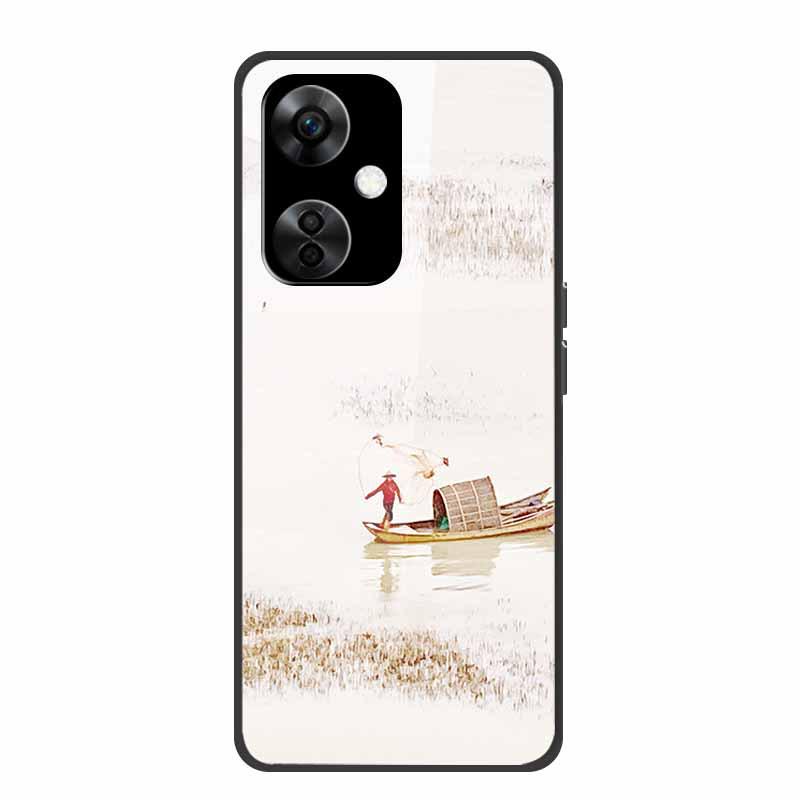 Personalisierte bunte Landschafts-Handyhülle mit gehärtetem Glas für OnePlus NORD CE 3 5G