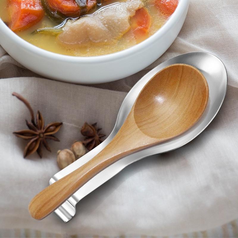 Large Stainless Steel Spoon Holder Heat-Resistant Cooking Spoon Holder Coffee Spoon Holder