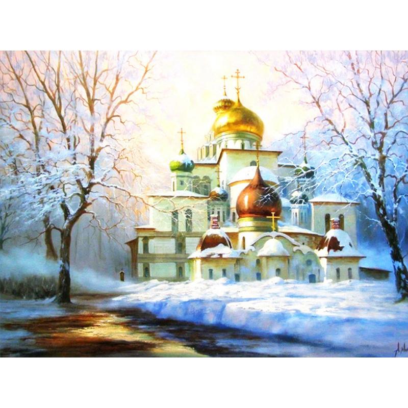 Pictură cu diamant 5D DIY Lake Full Drill Broderie cu diamante Poză din copac cu strasuri Peisaj Cucitură Decor de perete