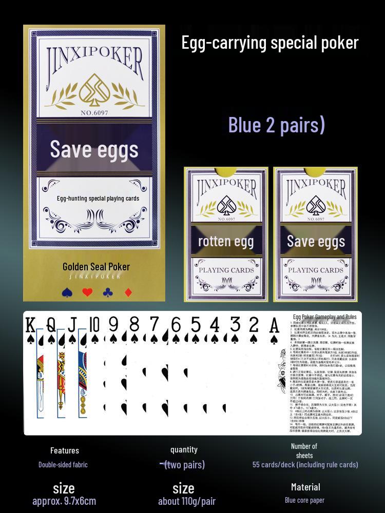 

Guan Dan Jinxi Tournament Special Long Thin Playing Cards with Large Print