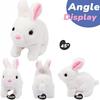Hopearl Hüpfender Hase Interaktives Elektronisches Haustier Plüschtier mit Geräuschen Bewegungen Animiertes Gehen Wackelnde Ohren Zuckende Nase Geschenk für Kinder 18cm