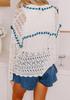 Sciarpa Versatile con Frange da Donna Taglie Forti Europea 2026 - Sottile, Lavorazione a Rete, Cardigan Primavera/Autunno, Maglieria alla Moda