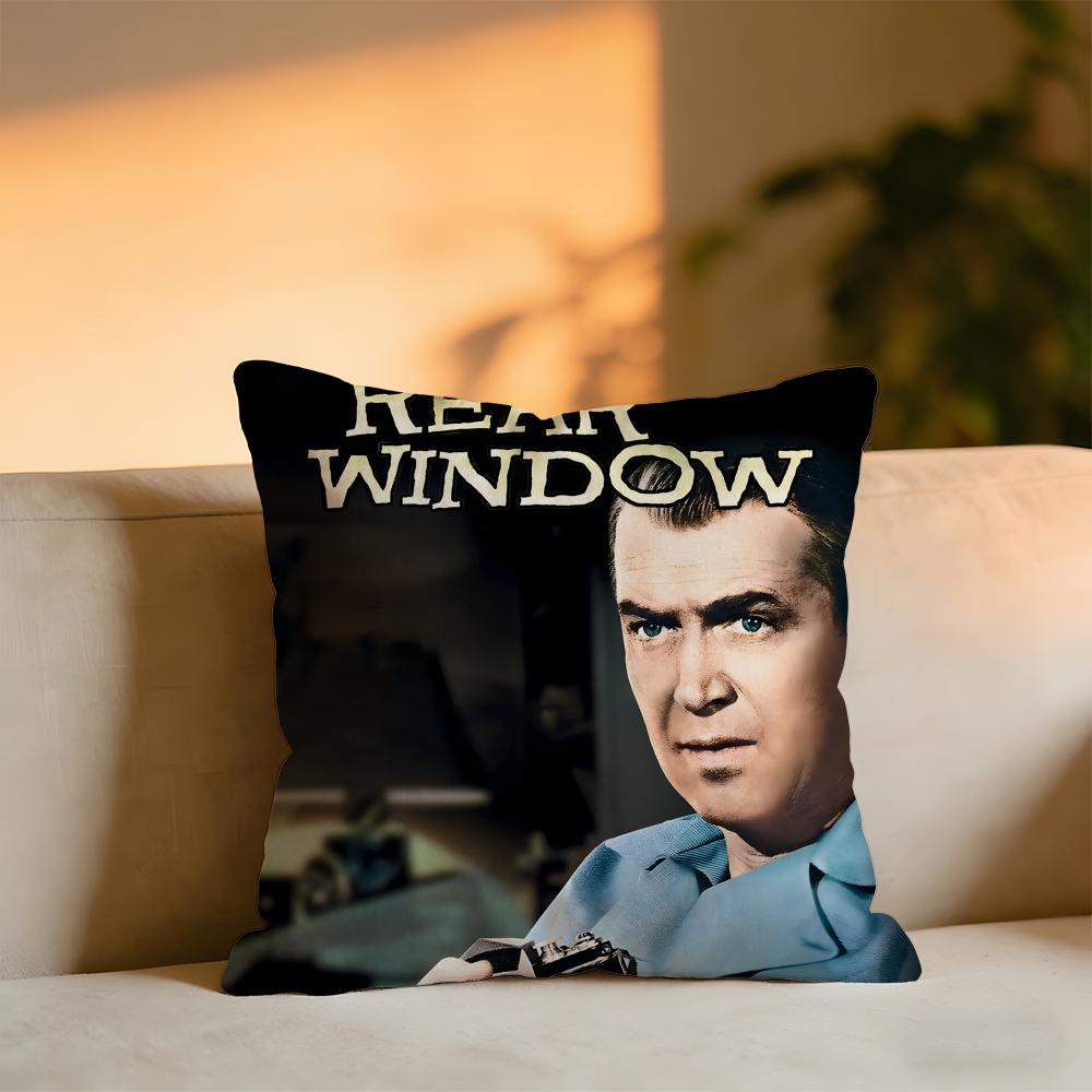 Rear Window Cushion Cover Cozy Velvet Throw PillowSoft Warm Cushion For Sofa  Bed