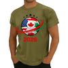 Men’s Short Sleeve Crew Neck TShirt 2026 Soccer Ball Print with Flags Graphic Casual Fit Top