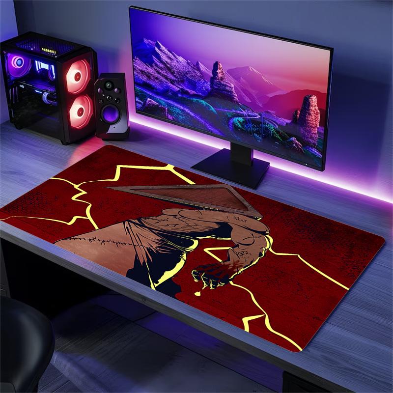 Pyramid Head Print Cushion Non-slip Laptop Tablet Big Mousepad XXL Mat Mini PC Playmat With Lock edge
