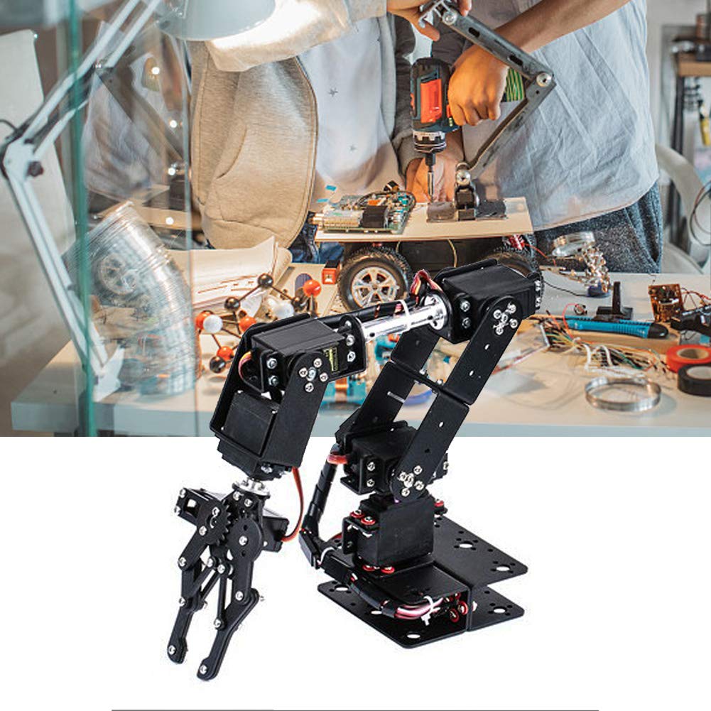 Zerodis Industrial Robot Mechanical Arm, Manipulator Robot Mechanical Arm, 6DOF, Precision Structure, Metal Gear, Powerful Power System, Stability, fo