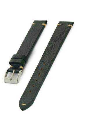 CASSIS GRENOBLE Cuir de veau Montre Foncé Imperméable Inclut Bracelet de Remplacement X0031331071019, 19 mm, Vert, Arrière, Outil,