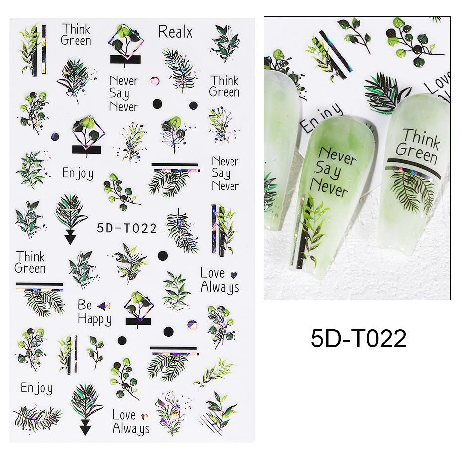 

5D Nail Art DIY Манікюр Декор Слайдери Рельєфні вигравірувані тиснені наклейки для нігтів Nail Art Sticker Decal