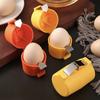 Stainless Steel Quick Peel Eggshell Separator - 1pc Durable Kitchen Baking Essential with Easy-Grip Yellow Handle and Fast Shell Opening Feature