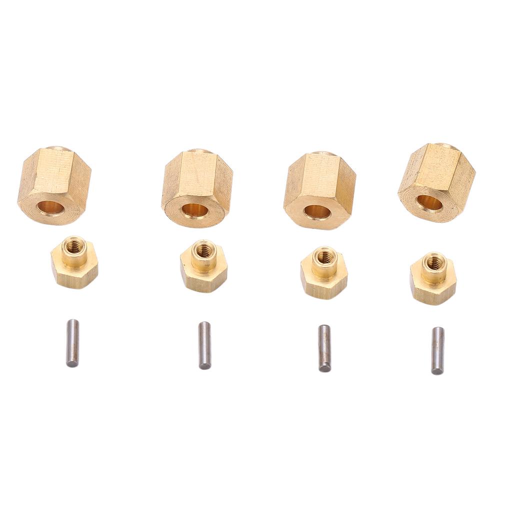 Brass 7MM Wheel Hex Extended Adapter for Axial SCX24 AXI90081124 RC Car Upgrade Parts