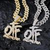 14mm Diamond Cuban Chain with OTF Letter Pendant – Hip Hop Jewelry 