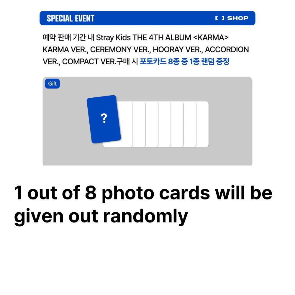 Stray Kids DAS 4. ALBUM KARMA NUR POB 8 STÜCK(1SET)