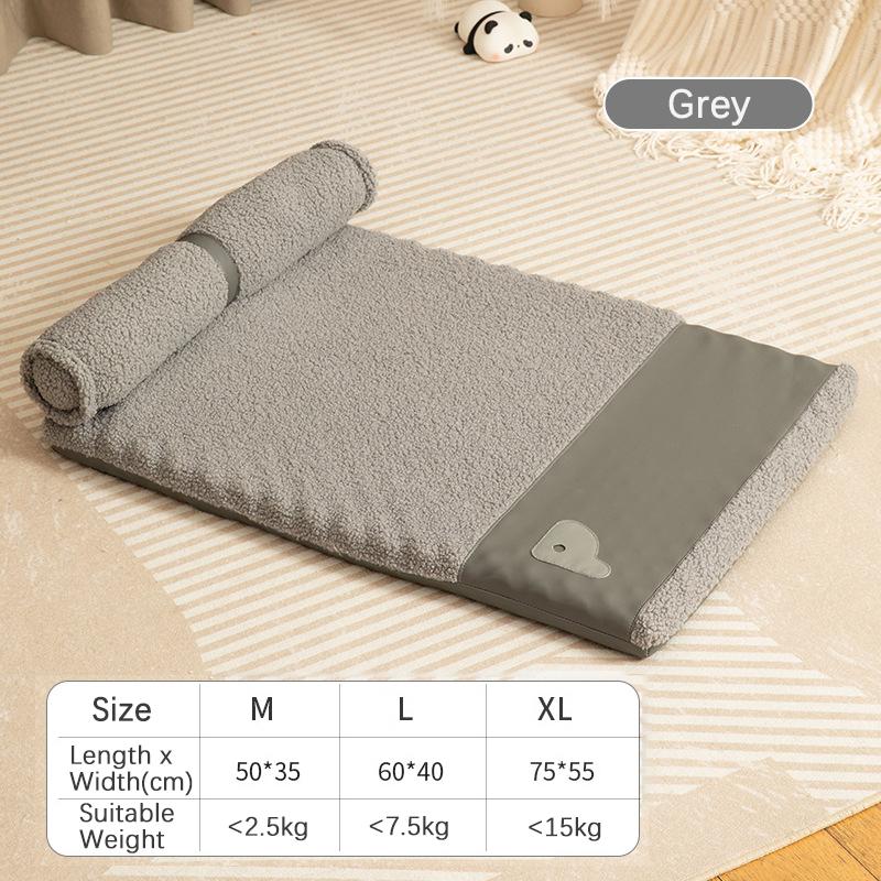 Detachable Soft Plush Dog House with Pillow Comfortable Thickened High Elastic Sponge Indoor Dog Sleeping Mat Pets Accessories