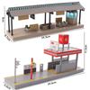 1:64 Scale Metro Station Model Simulated Micro Scene Props Miniature Subway Station DIY Assembly Street View