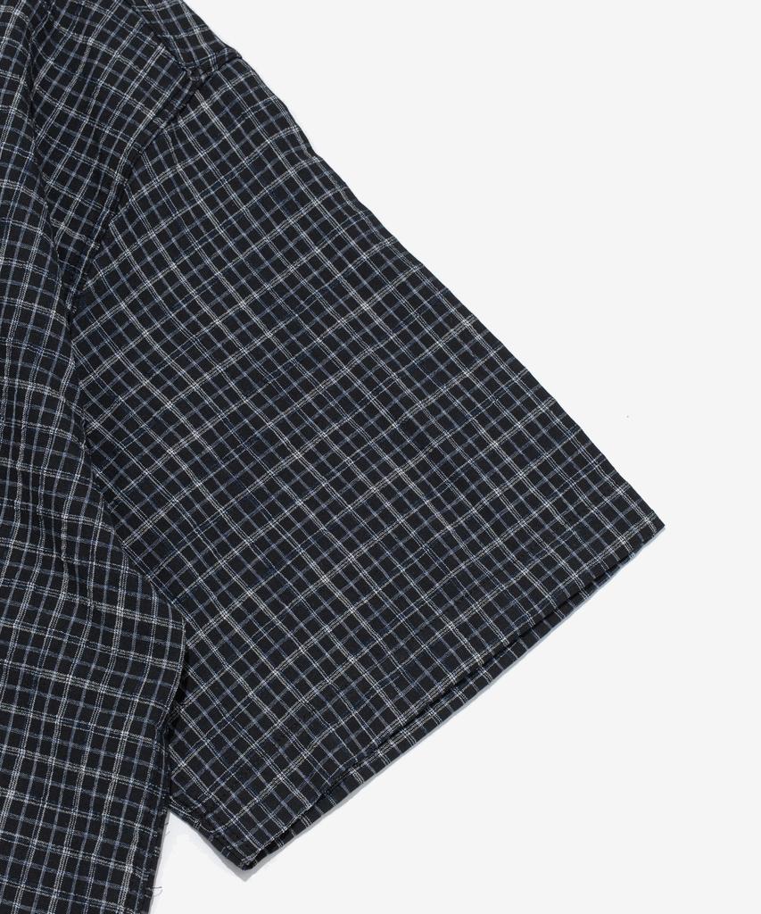CARGOBROS Classic Mini Check Short Sleeve Shirt (Black)