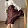 New Spring and Summer Women's Casual Daily Elegant Commuting Solid Color Long Skirt