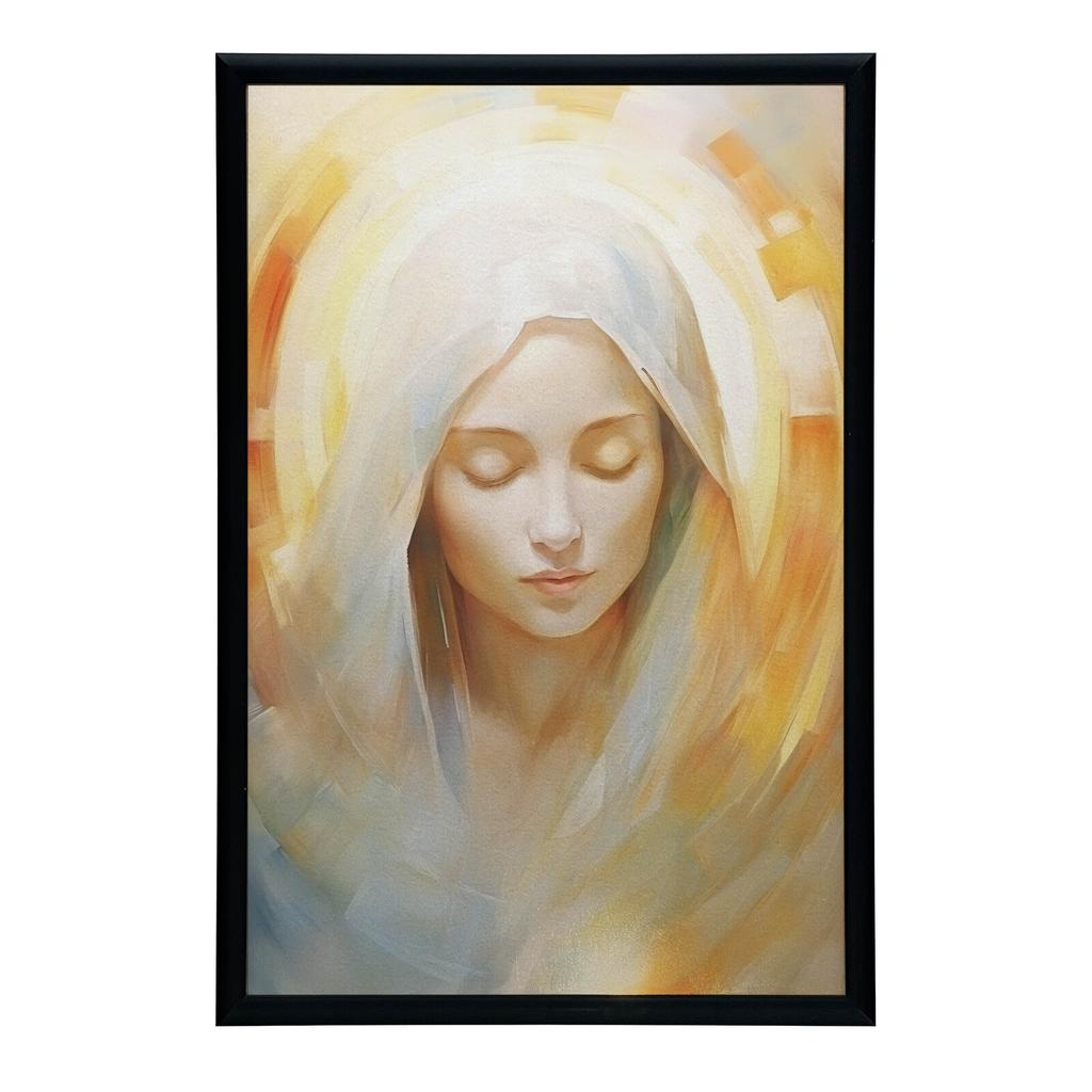 Guds Moder Närvaro - Maria Guds Moder Närvaro - Maria, 30X40 Cm, Svart Aluminiumram, Matt Papper 230 G/m²