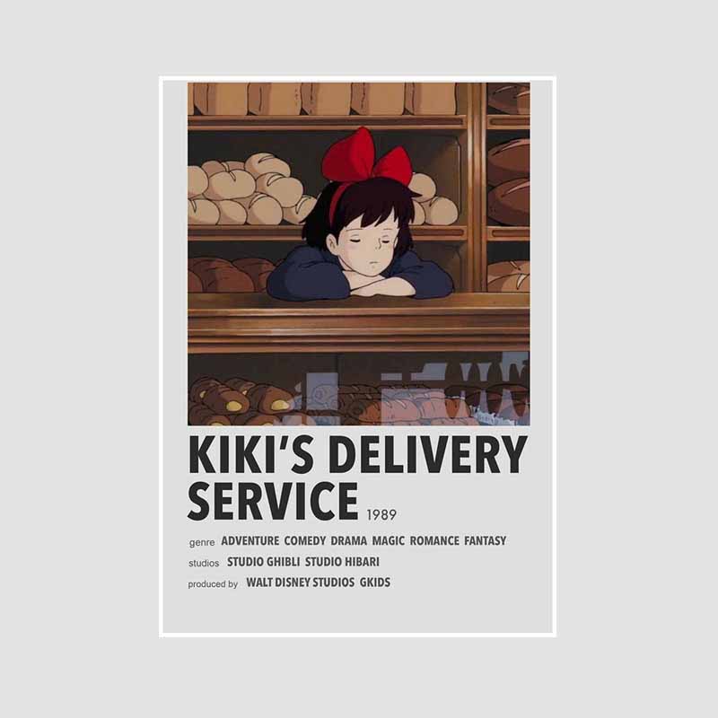 Classic Anime Collection Poster My Hero Academia Spirited Away Retro White Paper Posters Wall Prints Pictures Home Decor Room Decoration Art Painting