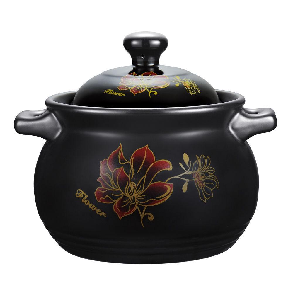 High-Temperature Resistant Large Capacity Ceramic Casserole and Soup Pot for Gas Flame