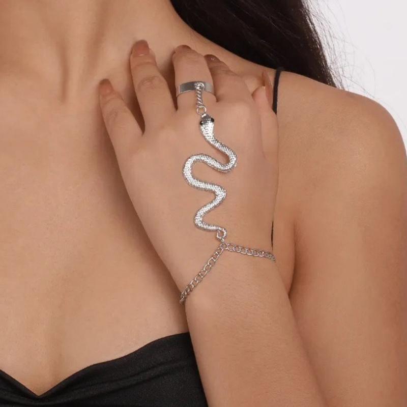 Halloween Jewelry Luxury Snake Design Halloween Outfit Bracelets Punk Rings Elegant Spider Design Gothic Multicolor