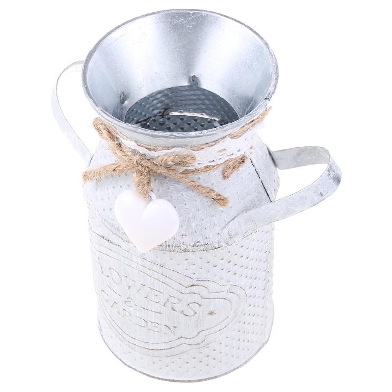 Kaffeekannenförmiger Blumentopf Milchkännchen Vase Vintage Ursprünglich Landhaus Bauernhaus Heimdekoration Blumen Gartenbedarf