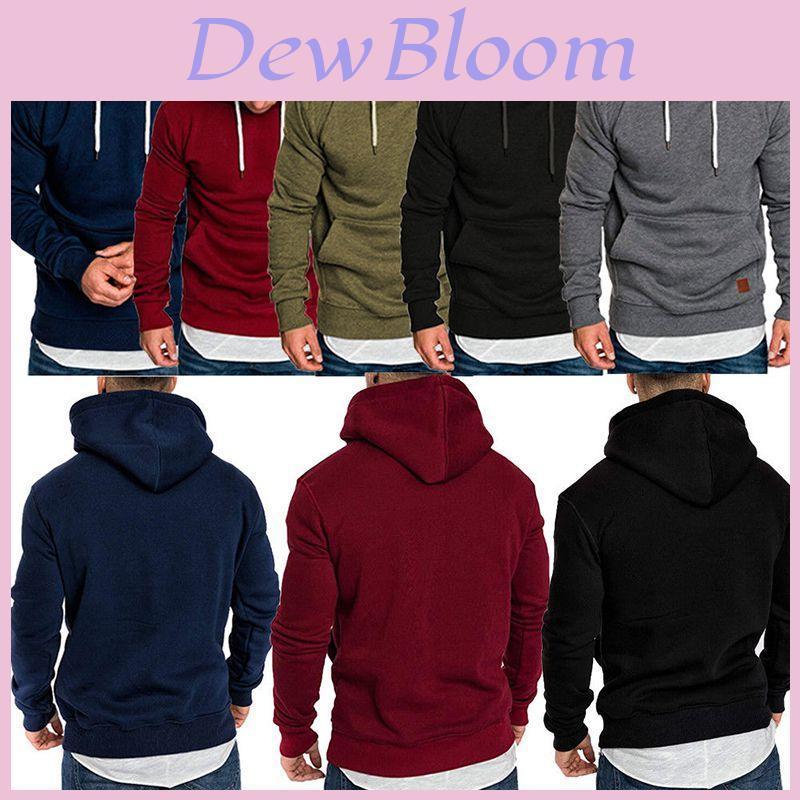 Mens Hooded Hoodies Sweatshirt Sweater Jumper Comfy Pullover Outwear Tops Coat
