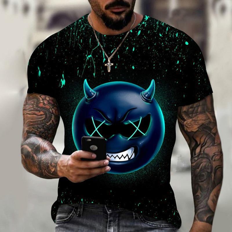 Summer Short Sleeved T-shirt Men's Classic 3D Printed Loose Casual T-shirt