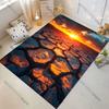 Sunset over cracked dry earth carpet Yoga living room room decor children's crawling mat doormat area rug games mat