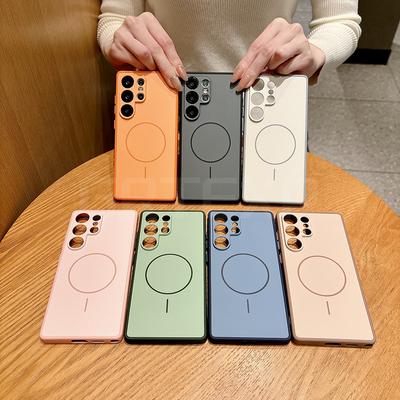 Per   Cover Opaca Per Per Samsung S26 Ultra S25 Plus S24 Ultra S23 Ultra Bordo paraurti in Silicone Antiurto Cover Posteriore