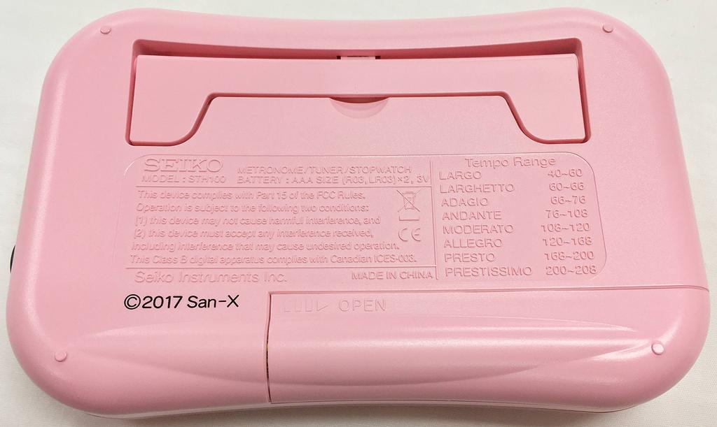 SEIKO and Stopwatch Rilakkuma Cherry Pink STH100RKC Metronome, Tuner,
