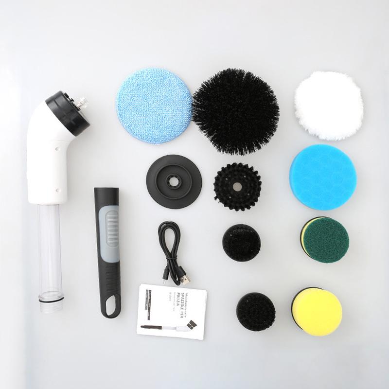 Multifunctional Cleaning Brush Rechargeable Electric Loading Liquid Automatic Rotary Cleaning Bathroom Scrubber Floor Brush