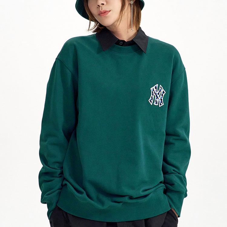 New MLB Sweatshirt Unisex Dark Green 3AMTM0624-50GND