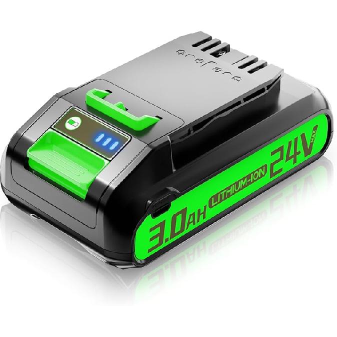 

24 В 3,0 Ач (Разъем Type-C для зарядки телефона.) Сменный аккумулятор для Greenworks 24V Battery Max 29842 29852 BAG708 BAG711, совместим с 1 PACK