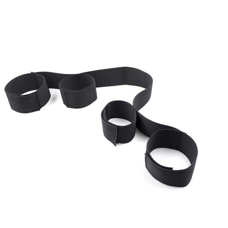 Bondage Door Restraint Strap and Handcuffs Set