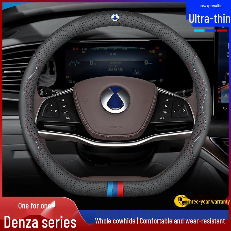 Premium-Echtleder-Lenkradbezug für Denza D9dmi, Z9GT, N7, N8L und Versionen mit intelligentem Fahren