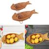 Imitation Rattan Woven Fruit Basket Storage Basket Large Capacity Decorative Practical Multifunction Serving Holder for Bread