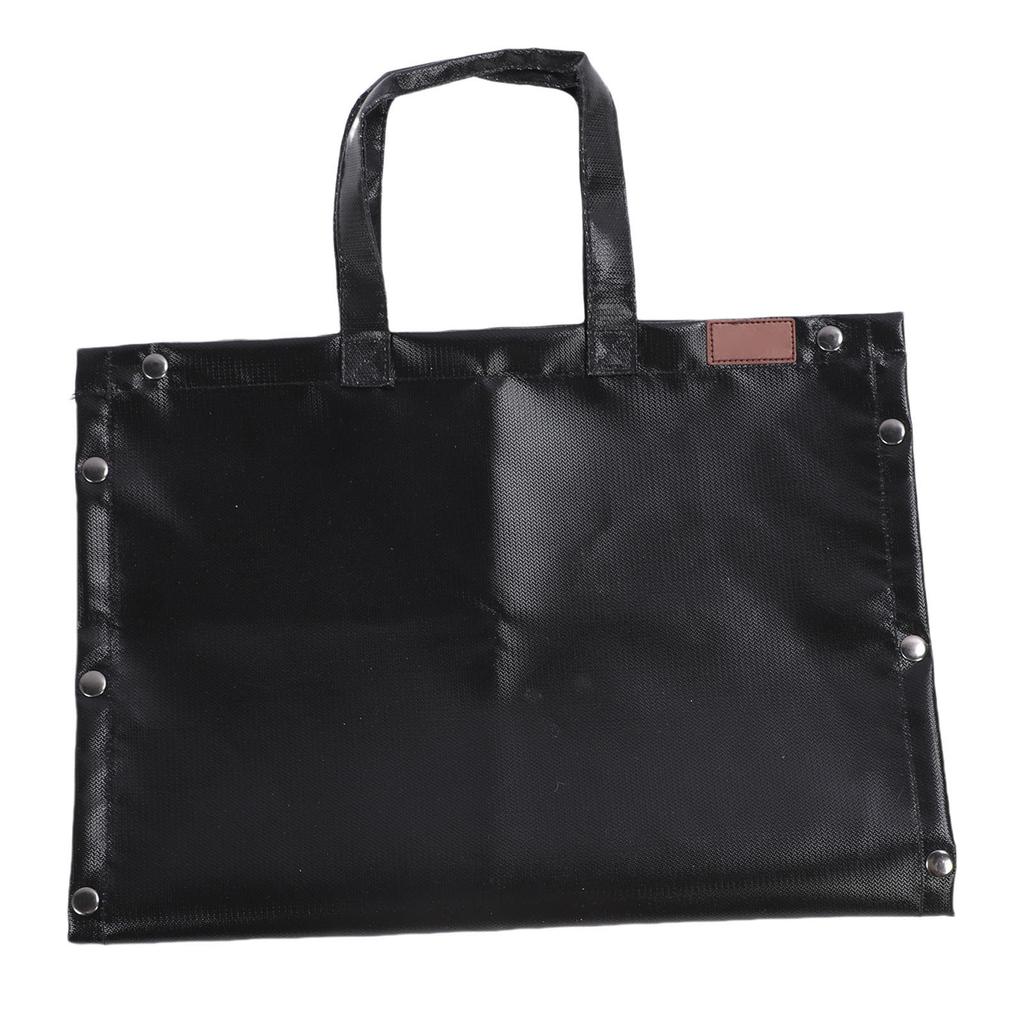 Under Grill Mat with Handle Fiberglass Silicone Expandable Fireproof Grill Pad Firewood Carrier Bag for Outdoor Camping