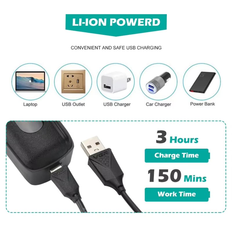 Mașină de tuns păr profesională de salon Mașină de tuns păr pentru bărbați de ultimă generație cu durată de viață a bateriei puternică și de lungă durată Oțel inoxidabil cu afișaj digital