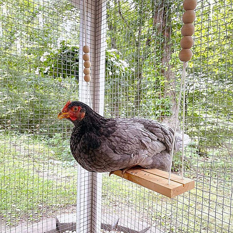 Chicken Toys For Coop Wood Natural Chicken Coop Swing Poultry Care Necessities For Chicks Hens Farm Habitat Home Producers
