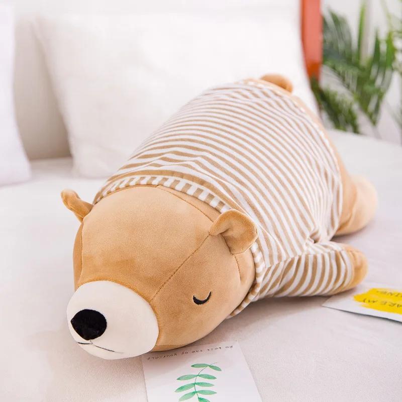 35/55CM Kawaii Dressed Polar Bear Stuffed Animals Big Size Super Soft Animal Cushion Sleeping Pillow Plush Toy Kid