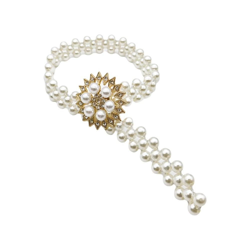 Stretch Elastic Curtain Buckle Straps Adjustable Curtain Decorative Accessories Curtain Tiebacks Pearl Window Curtain Buckles