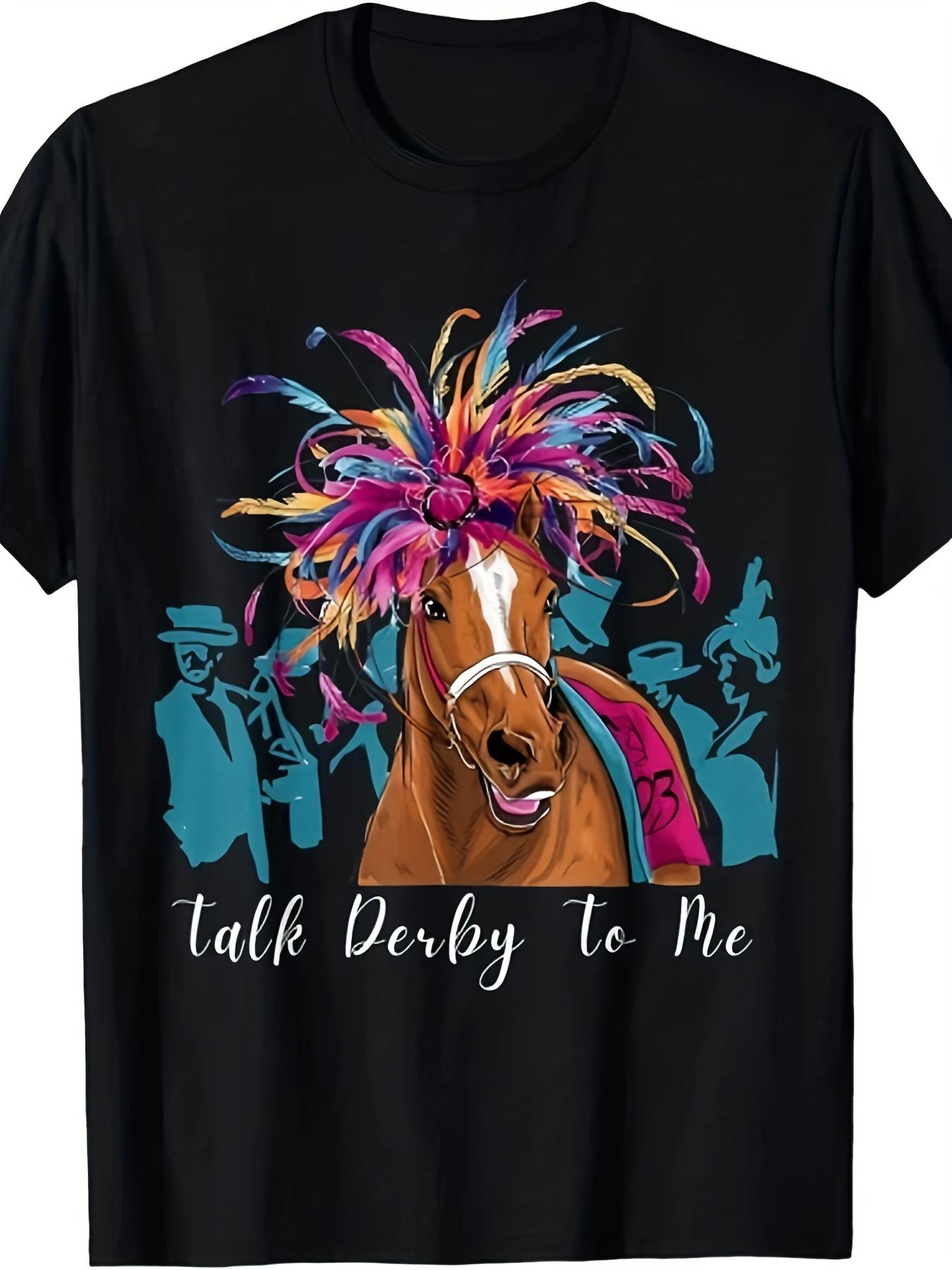 

Vintage Classic Print Unisex Round Neck T-Shirt for Derby Party Horse Racing, Made of 100% And Weighing 180G, Featuring Durable And Soft Short Sleeves 5XL різнокольоровий