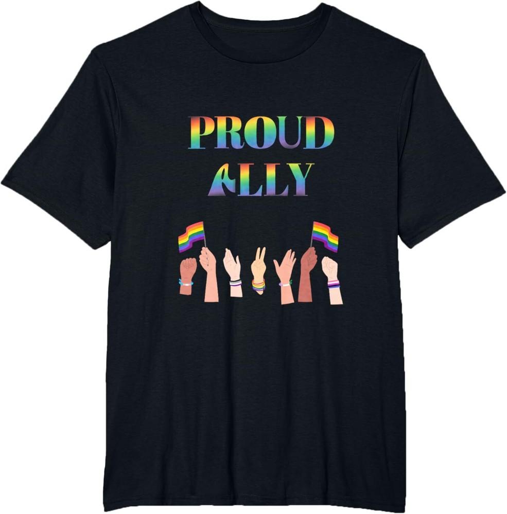 Proud Ally LGBT Raised Hands Gay Pride Month T-Shirt