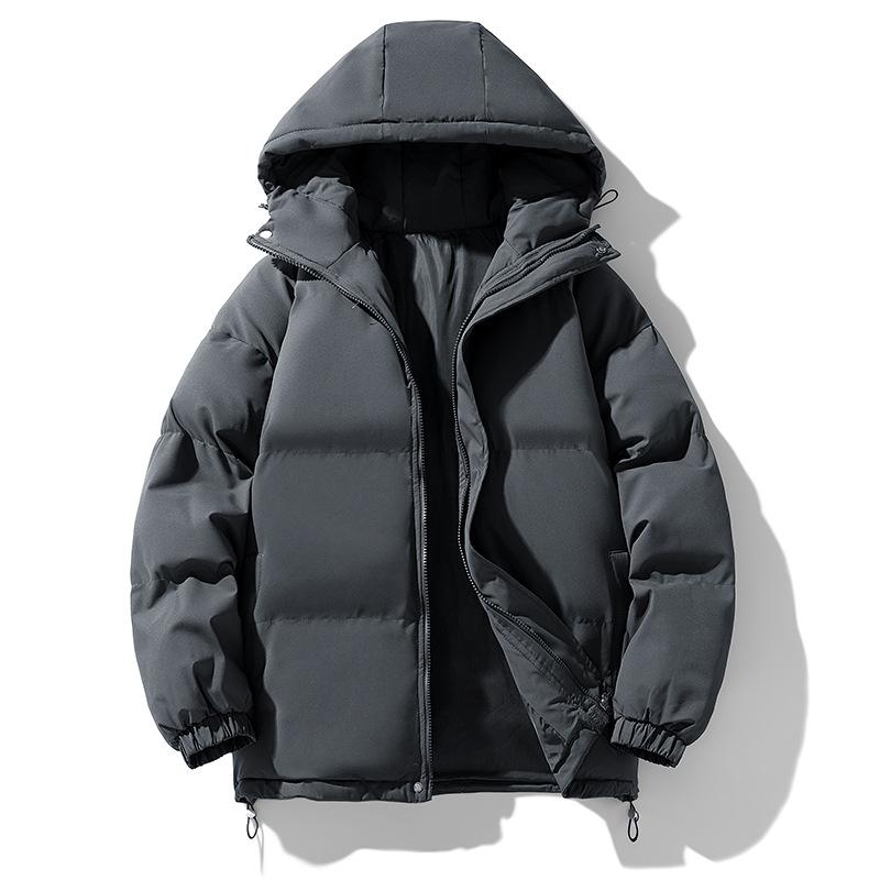 Solid Color Versatile Cotton Jacket for Women, Autumn and Winter Korean Style Trendy Loose and Thick Men's Casual Couple Cotton Jacket