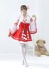 [MTKCNTL] Women's White and Red Shrine Maiden Cosplay Costume for Halloween, Mini Hakama, and Fox Costume, Cute and Elegant for Everyday Wear, Kimono,
