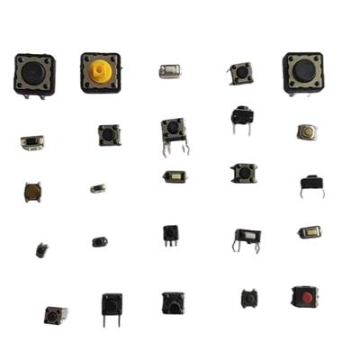 Kit Assorti de 125 Pièces 25 Types de Boutons-Poussoirs Tactiles Miniatures SMD DIP 2*4 3*6 4*4 6*6 12*12 Boutons Minis à Réinitialisation pour Arduin