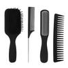 Hair Brush Comb Set Detangling Hair Brush Tail Comb Wide Tooth Comb Styling Tool Kit Black